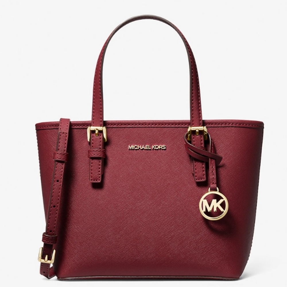 Michael Kors Jet Set Travel Extra-Small Saffiano Leather Top-Zip Tote Bag